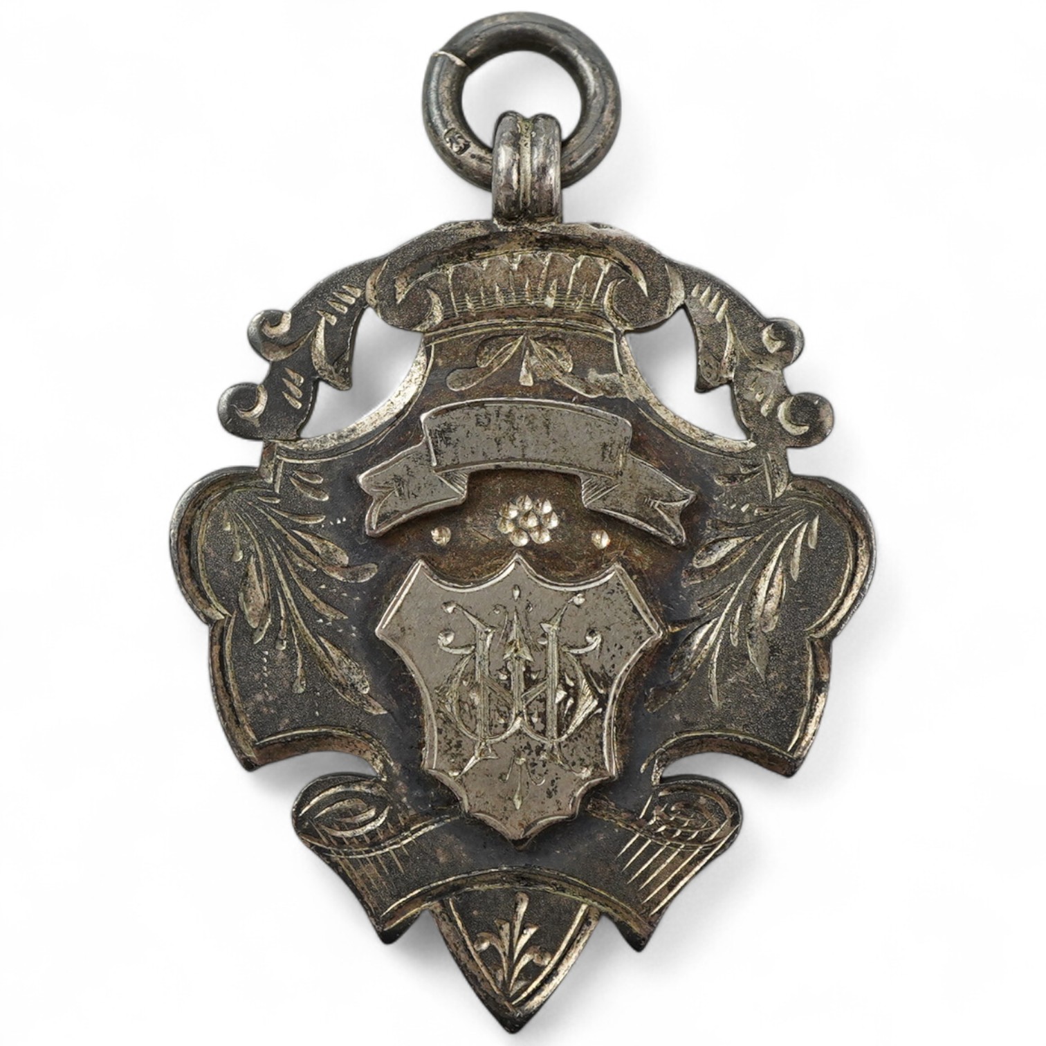 Aston Villa Football Club interest :, a late Victorian silver football medal, inscribed 'B & D.F.L. Championship, Aston Villa F.C. Runners Up 1897/98, W. Hagart [sic]', makers S.A.M., Birmingham, 1897, 44mm, in case of i